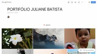 Tela do site "Juliane Batista"