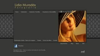 Tela do site "Lidia Muradás"