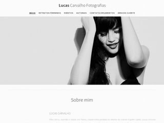 Tela do site "Lucas Carvalho"