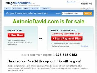 Tela do site "Antonio David"