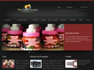 Tela do site "Patricia Paixao – Estudio & fotografia"