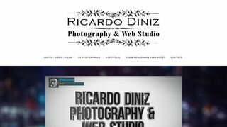 Tela do site "Ricardo Diniz Photography & Web Studio"