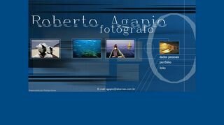 Tela do site "Roberto Agapio"